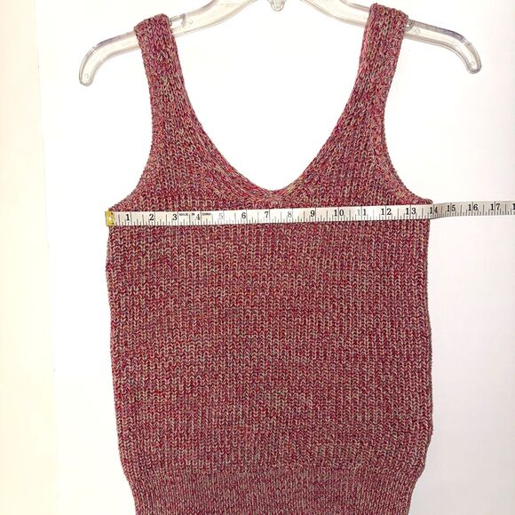 John & Jenn By Line Peta Knit Tank Top Sweater Shirt Rainbow Prism Pink Multi XS - Picture 7 of 10